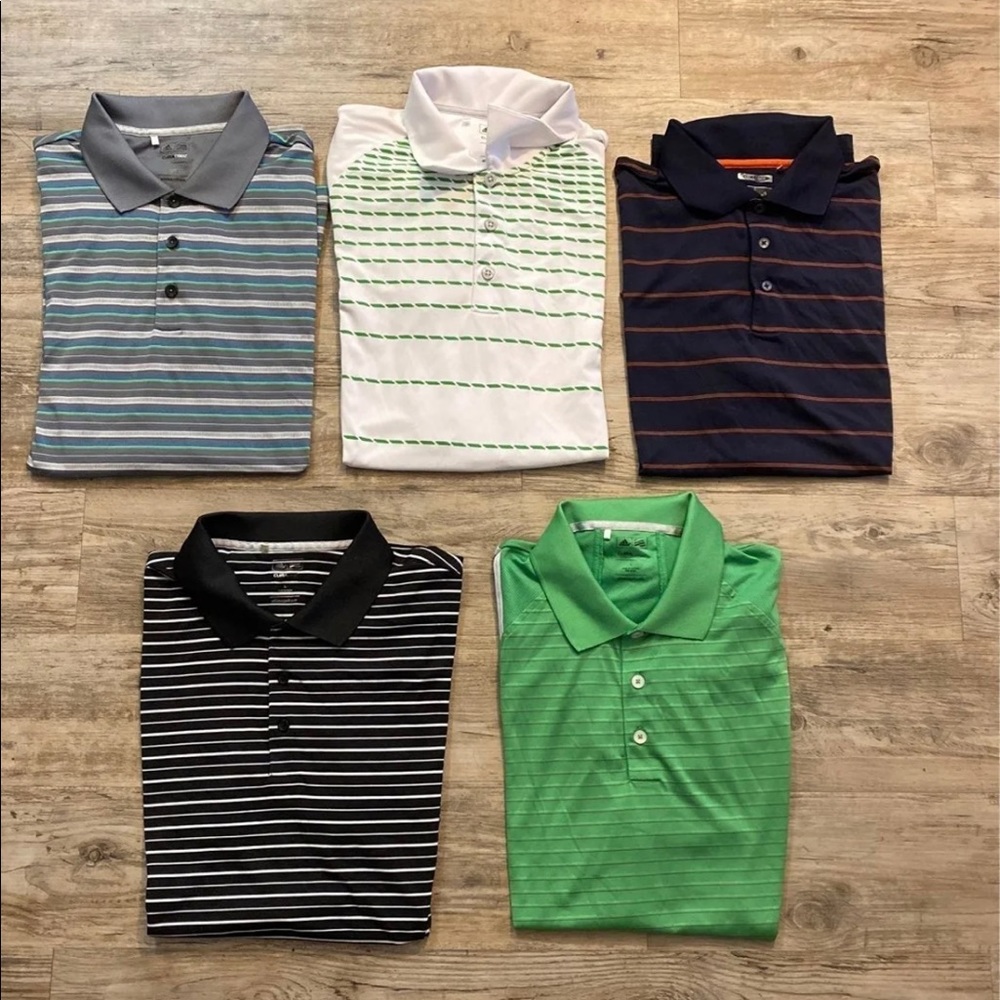 Adidas Polo Golf Shirt Lot of 6 Large